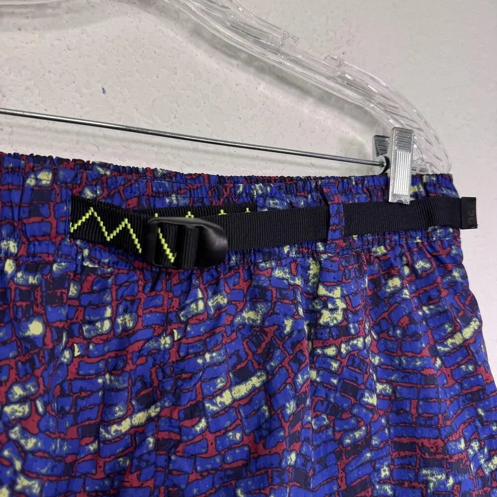 Nike ACG Shorts Mens Large Geo Print Hiking Athletic Outdoors Adjustable Belt